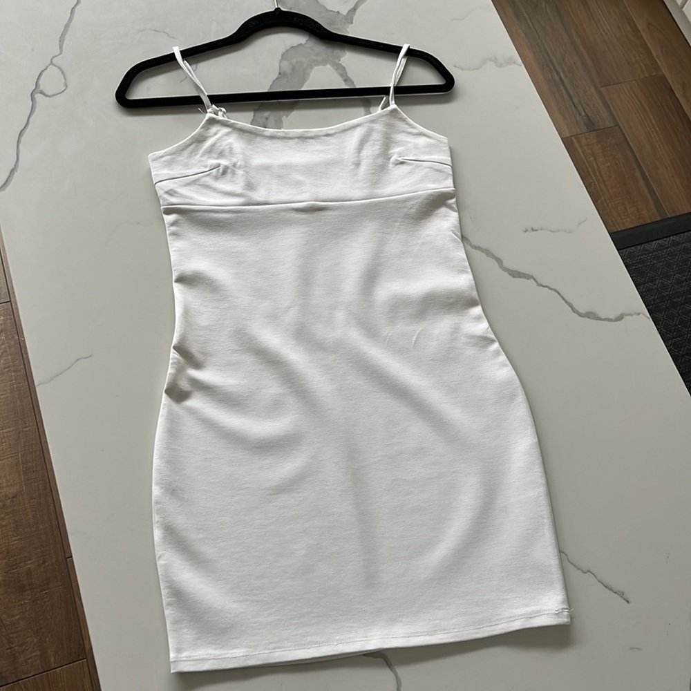 White mini dress